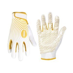 Futaba Kids Football Goalkeeper Gloves - White and Gold - M