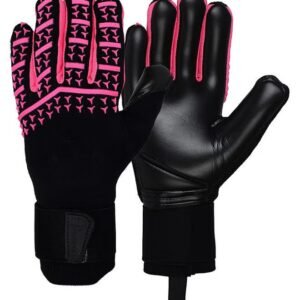 Futaba 4MM Thickened Latex Soccer Goalkeeper Goalie Gloves - Pink and Black - Size 8