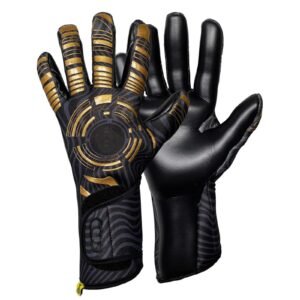 Futaba Professional Thick Latex Protection Anti Slip Football Goalkeeper Gloves - Black -Size 7