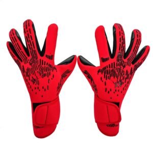 Futaba Thickened Antislip Latex Goalkeeper Gloves - Red - Size 7