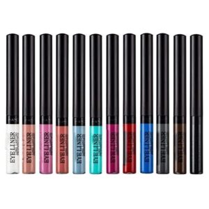 Futaba Matte Waterproof Liquid Metallic Eyeliner Set -12pcs
