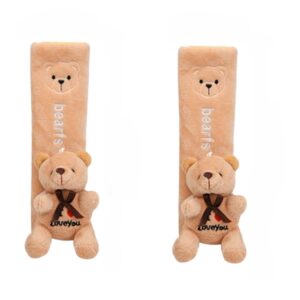 Futaba Car Seat Belt Shoulder Pads Cover- Pack of Two - Cute Teddy Bear
