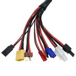 Futaba 8-in-1 RC Battery Charger Adapter Connector Cable 4.0mm - XT60 Plug