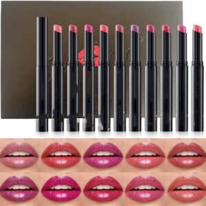 Futaba Waterproof Glitter Shine with Moisturizing Formula 10-Piece Lipstick Set